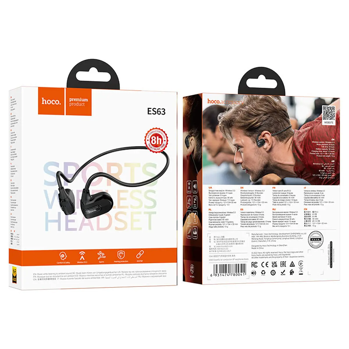 Audífonos Bluetooth Hoco Es63 Gracefull Negro
