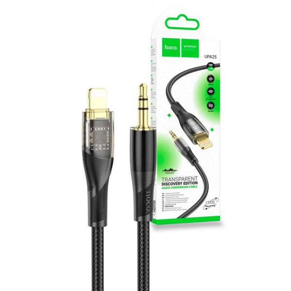 Cable Auxiliar Audio 3.5mm a Lightning Hoco UPA25 Negro