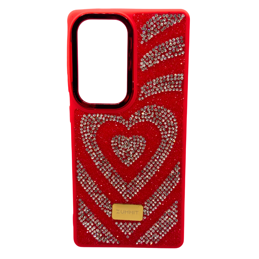 Carcasa para S25 Ultra con Corazón y ''Diamantes''