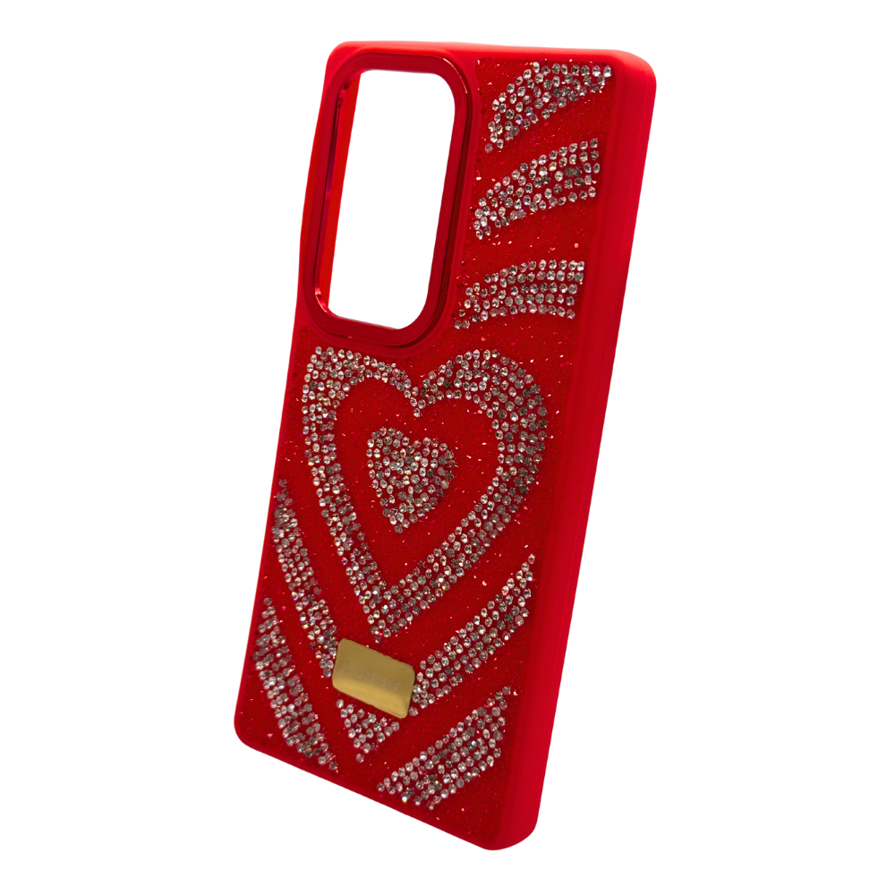 Carcasa para S25 Ultra con Corazón y ''Diamantes''