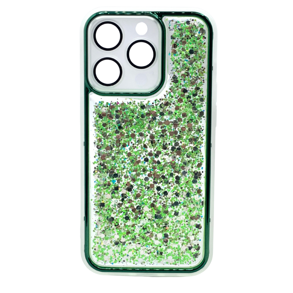 Carcasa Para iPhone 14 Pro Transparente Con Brillos