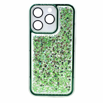 Carcasa Para iPhone 14 Pro Transparente Con Brillos