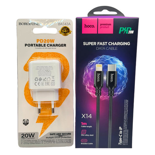 Cargador Lightning de 20w Borofone BAS43A - Hoco X14