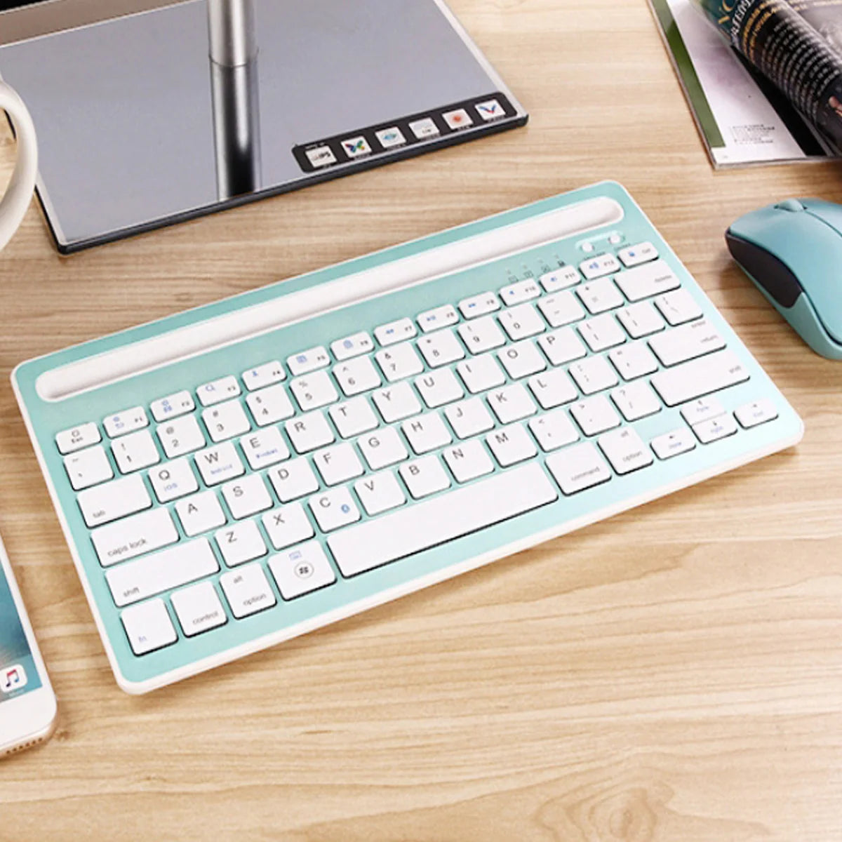 TECLADO BLUETOOTH PARA IPAD, PC, MÓVIL Y TABLET