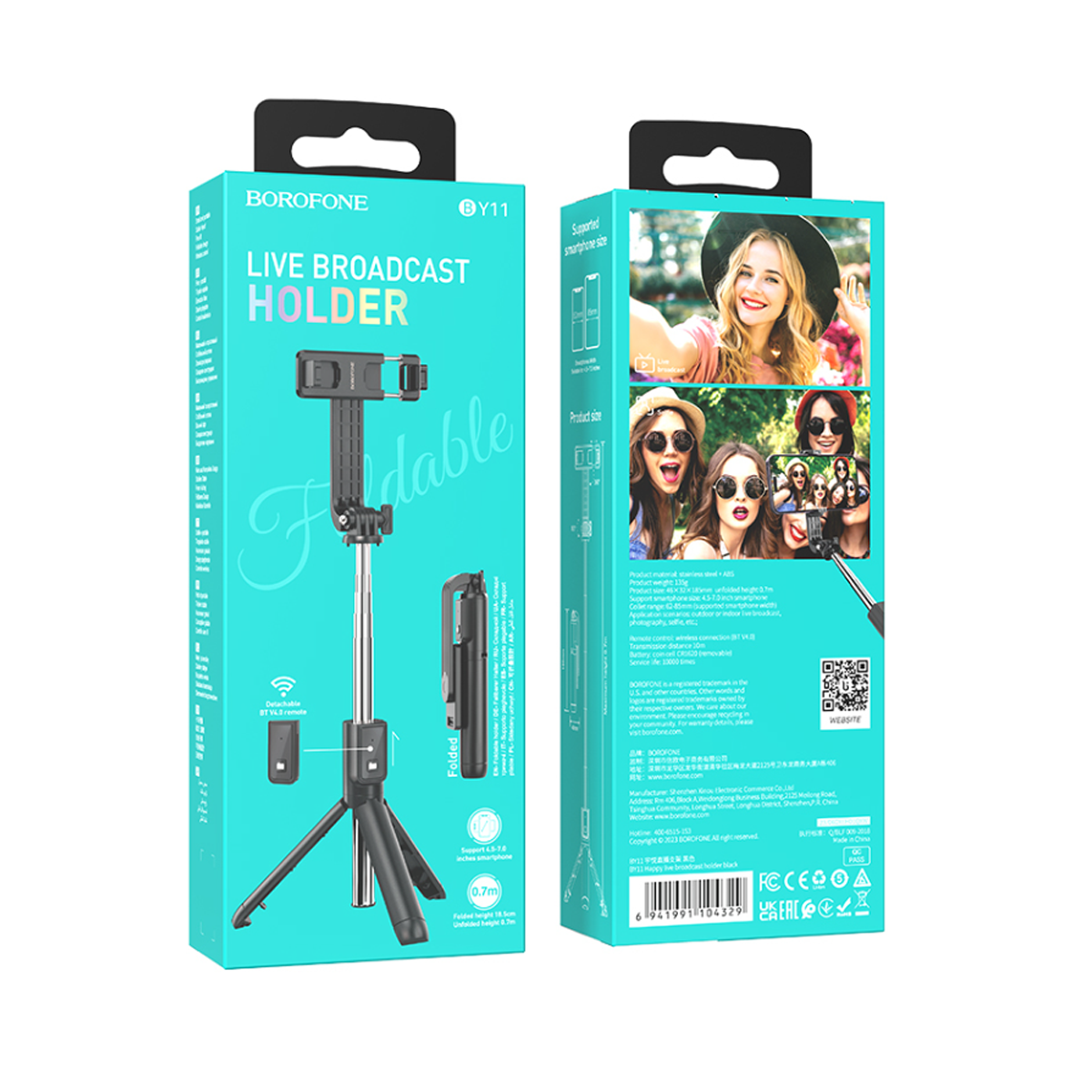 Baston Selfie Tripode Bluetooth Borofone By11