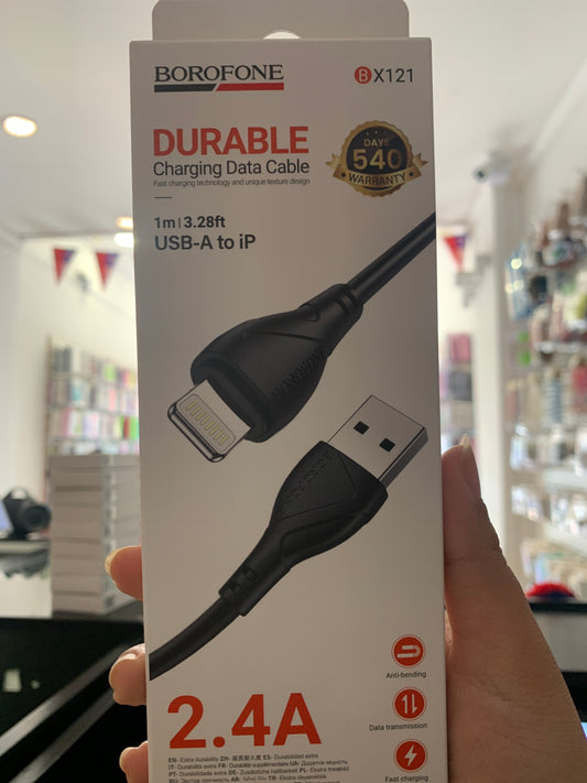 cable Borofone BX121 USB-A 1 metro (Negro)