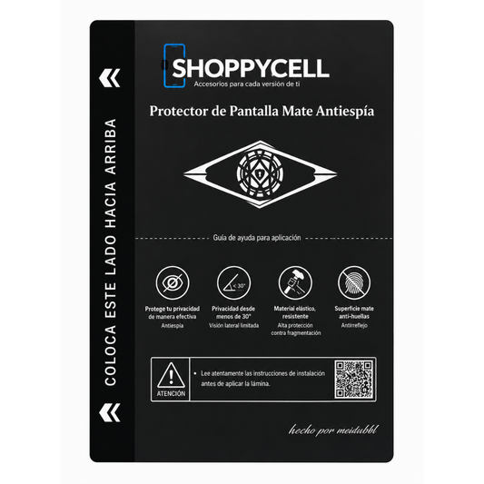Protector de Pantalla Mate Antiespía, Lámina de Hidrogel Premium