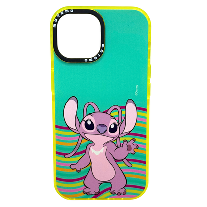 Carcasa Stitch Antigolpes para iPhone 15-14-13, Diseño Disney