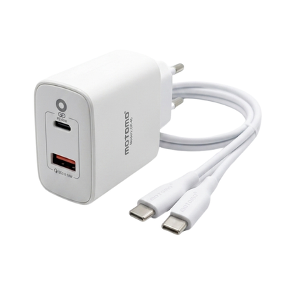 Cargador Rápido MOTOMO 45W PD con Cable Tipo C a Tipo C (Certificación SEC)