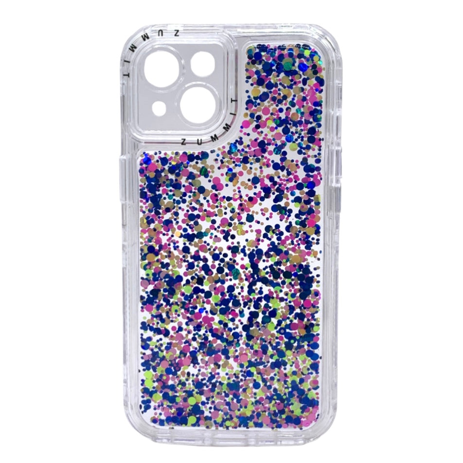 Carcasa Para iPhone 13 y iPhone 14 Transparente Con Glitter