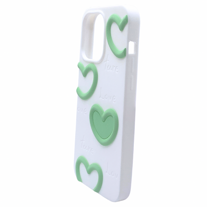 Carcasa Para iPhone 14 Pro Max Estilo Relieve Corazón