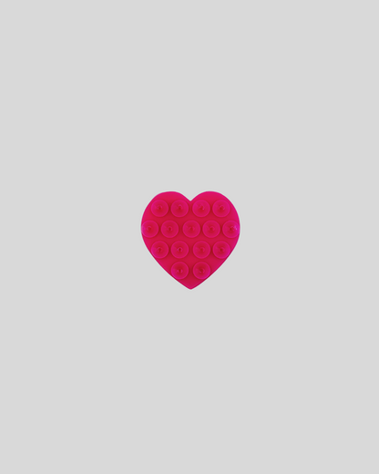 Ventosa para teléfono con forma de corazón
