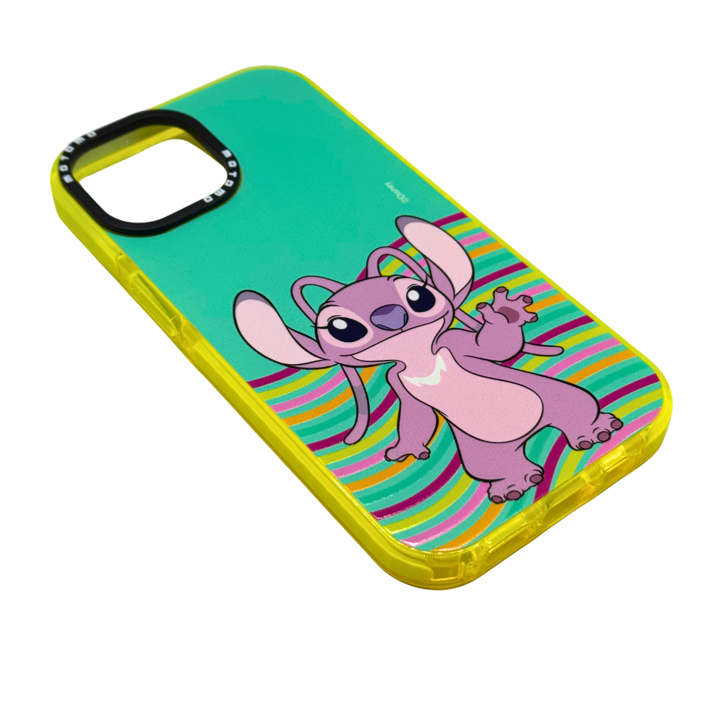 Carcasa Stitch Antigolpes para iPhone 15-14-13, Diseño Disney