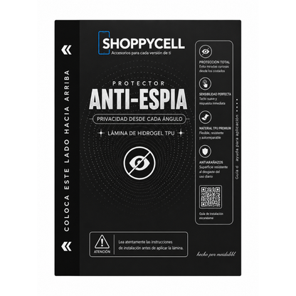Protector de Pantalla Antiespía HD, Lámina de Hidrogel Premium