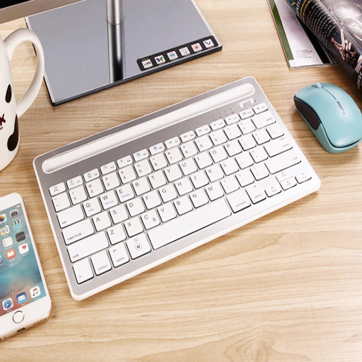 TECLADO BLUETOOTH PARA IPAD, PC, MÓVIL Y TABLET