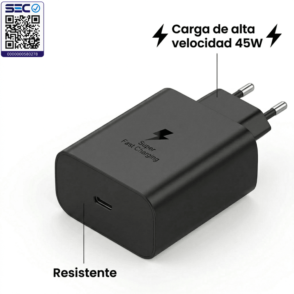 Cargador rapido certificado 45w Motomo LS-45 (sin cable)