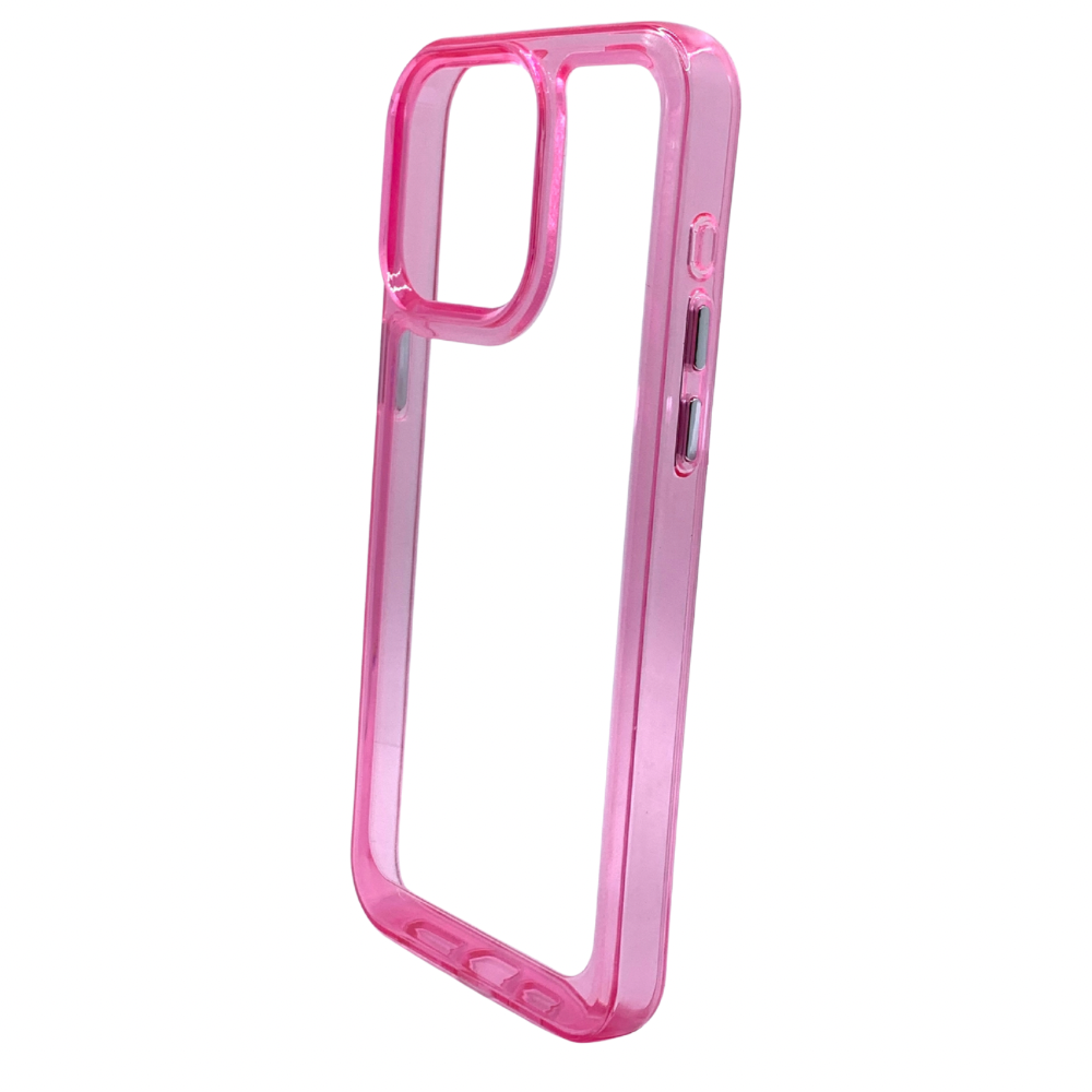 Carcasa Para iPhone 15 Pro Max Transparente Rosa