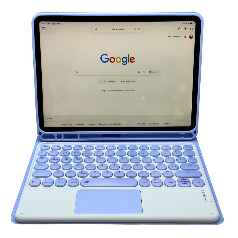 Funda con teclado para iPad Air, Air 2, iPad Pro 9,7'', iPad 9,7 2017-2018