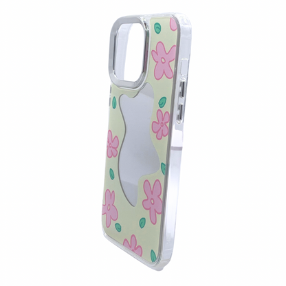 Carcasa Para iPhone 14 Pro Max Estilo Espejo Flores