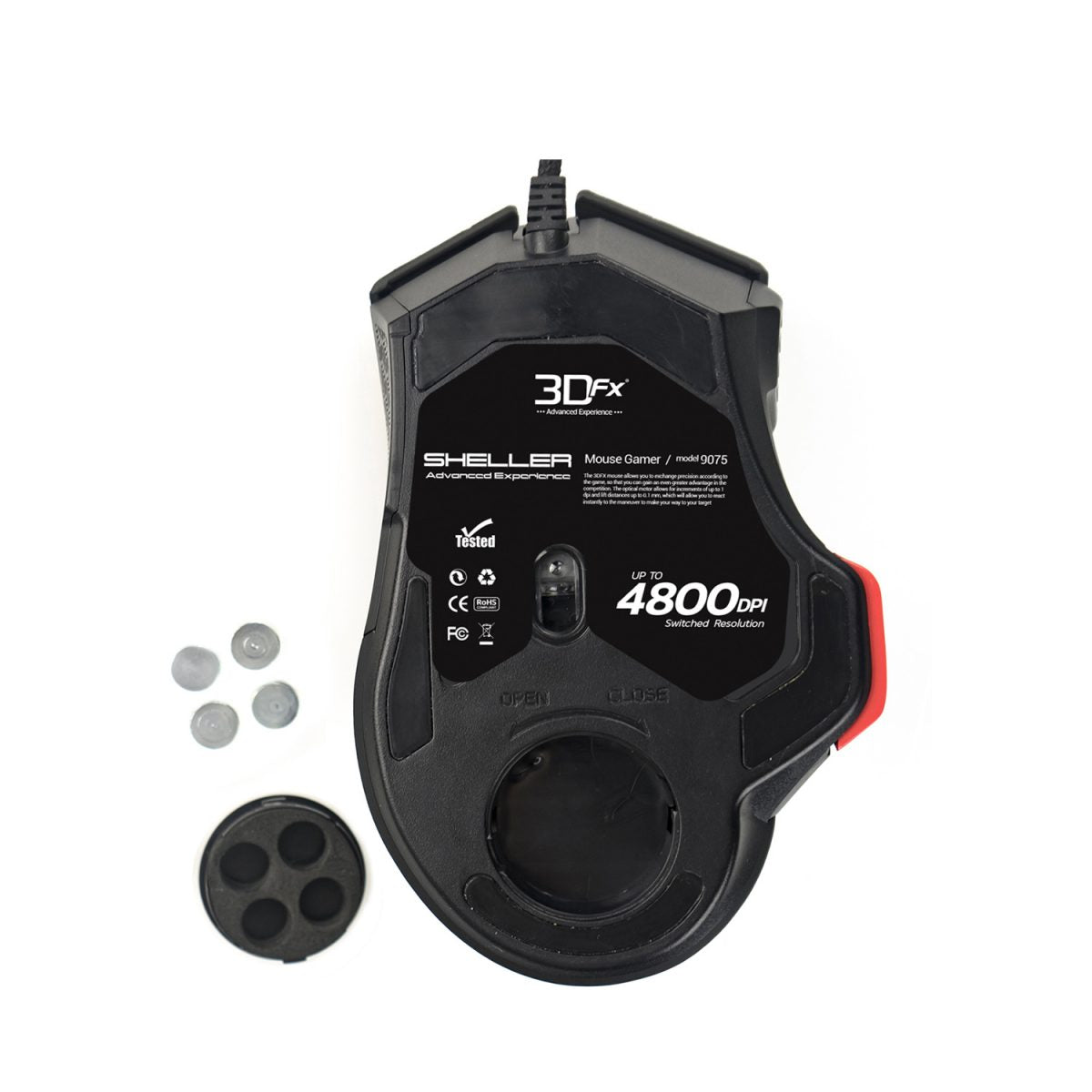 Mouse Gamer 3dfx Sheller 4800 Dpi Rgb