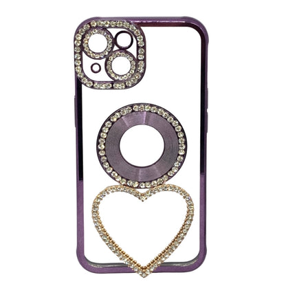 Carcasa Para iPhone 13 y iPhone 14 Estilo Corazón Espejo