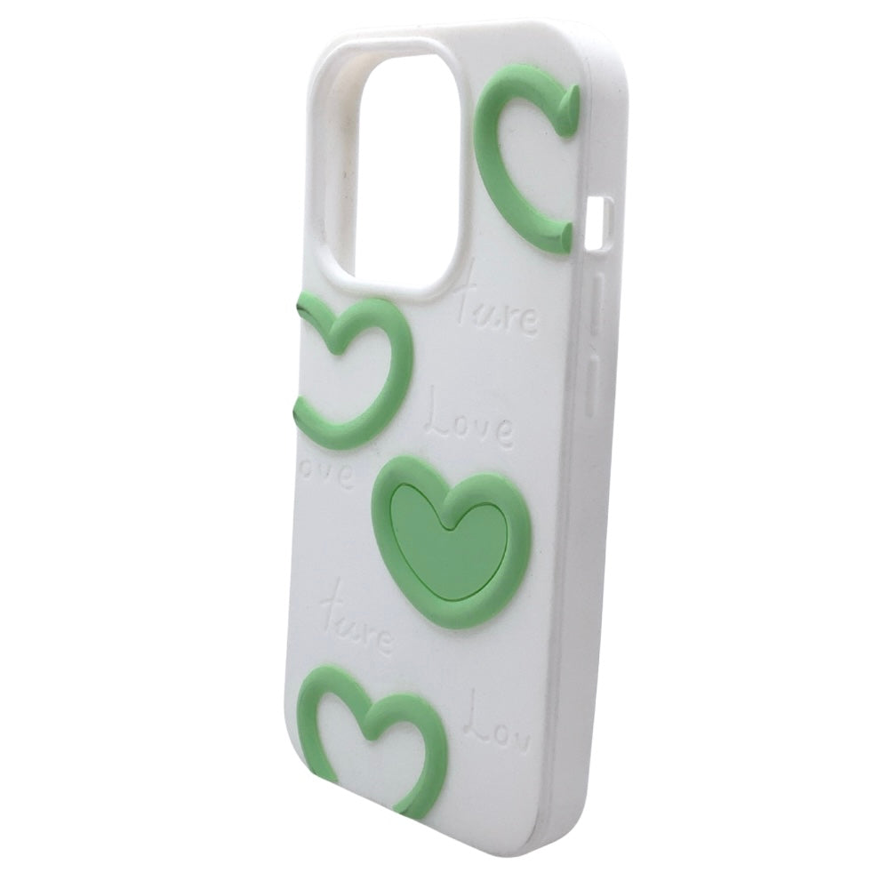 Carcasa Para iPhone 15 Pro Estilo Relieve Corazón