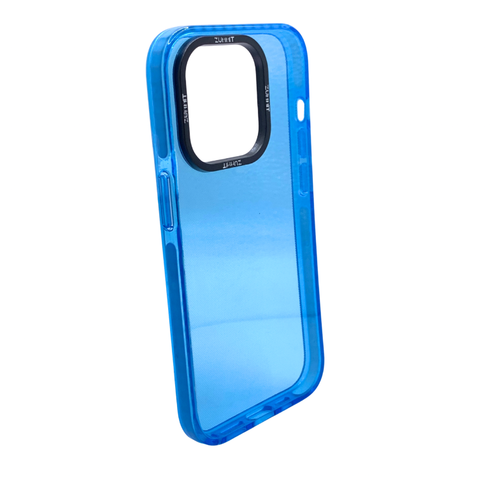 Carcasa Para iPhone 14 Pro Transparente Azulada