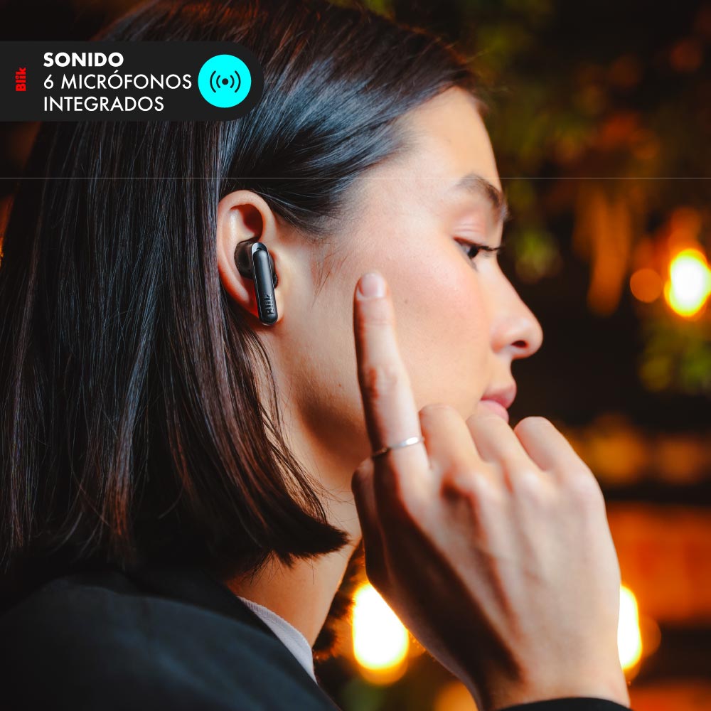 Audifonos Bluetooth Blik Air1000 Cancelación de ruido Adaptativa 25 hrs