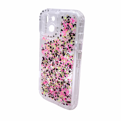 Carcasa Para iPhone 13 y iPhone 14 Transparente Con Glitter
