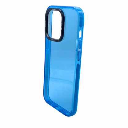 Carcasa Para iPhone 14 Pro Transparente Azulada