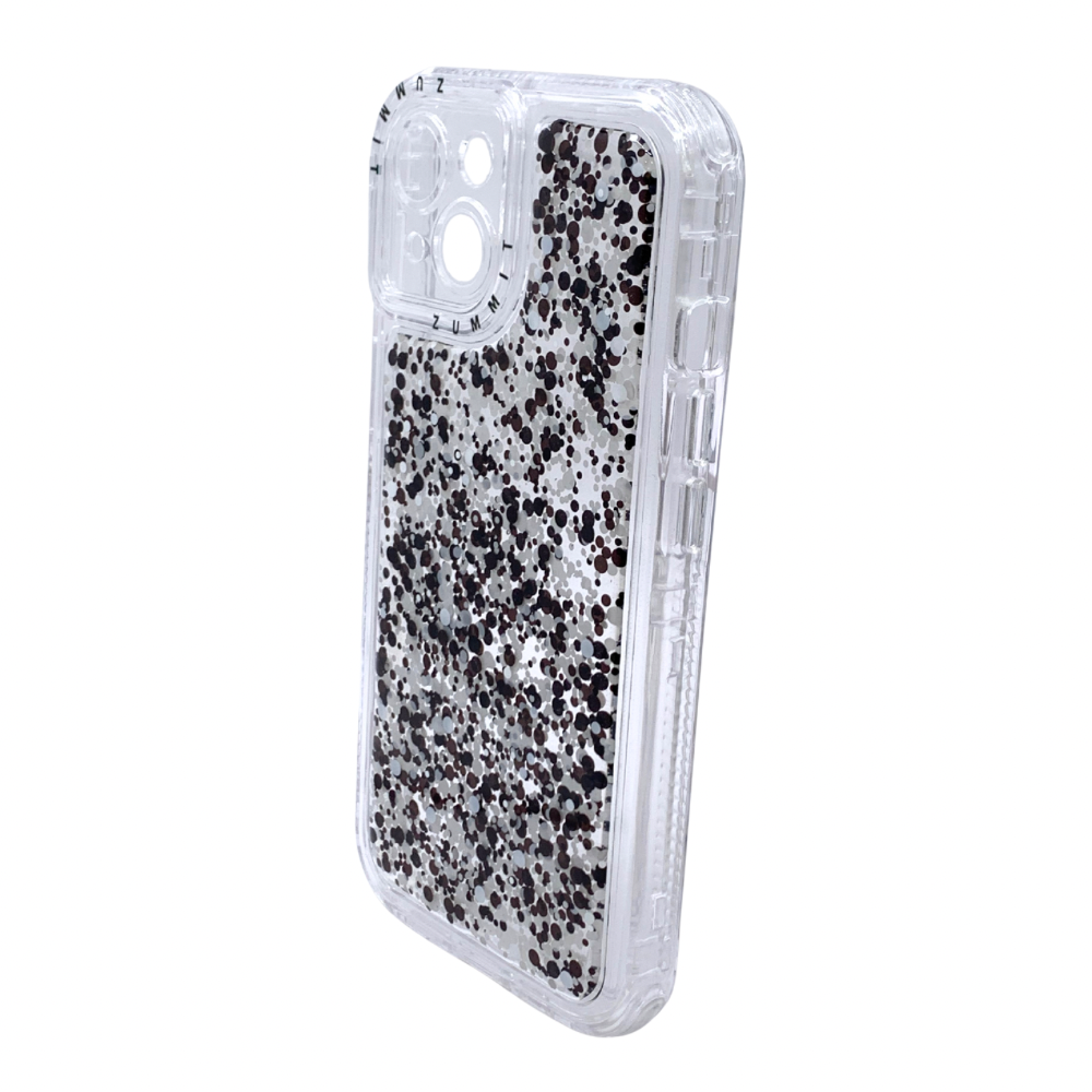 Carcasa Para iPhone 13 y iPhone 14 Transparente Con Glitter