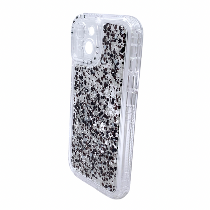 Carcasa Para iPhone 13 y iPhone 14 Transparente Con Glitter