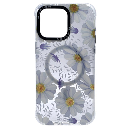 Carcasa Para iPhone 15 Pro Max Estilo Floral Con Brillos