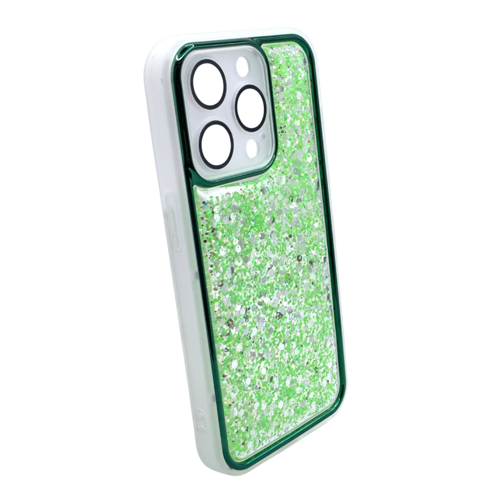 Carcasa Para iPhone 14 Pro Transparente Con Brillos