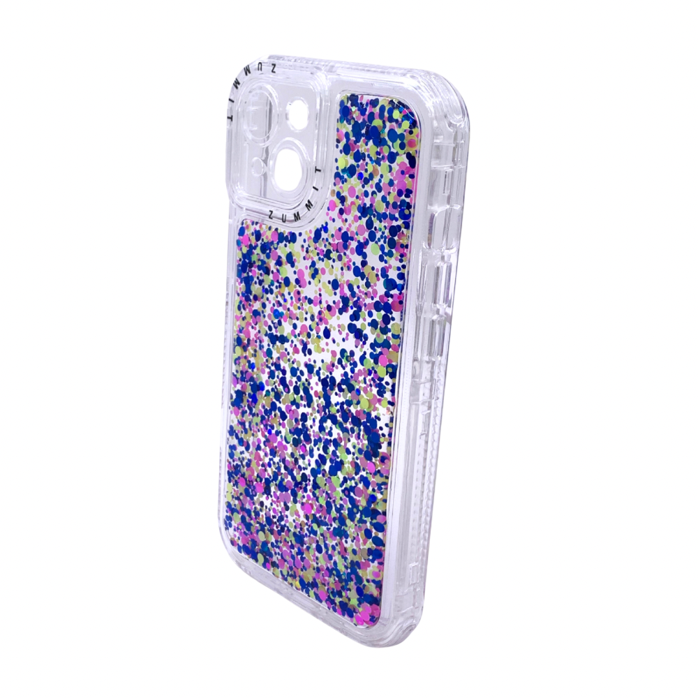 Carcasa Para iPhone 13 y iPhone 14 Transparente Con Glitter