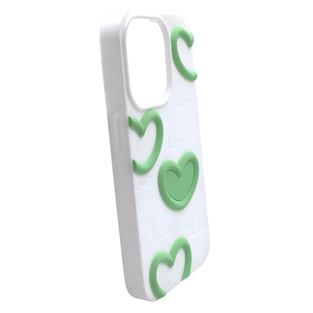 Carcasa Para iPhone 15 Pro Estilo Relieve Corazón