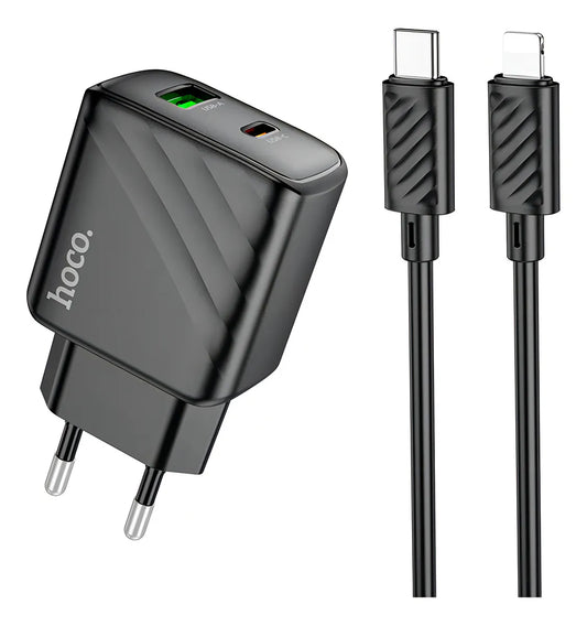 Cargador Rapido Hoco Cs23a 30w Dual Mas Tipo C Para iPhone