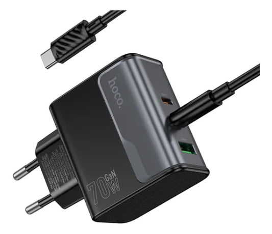 Cargador HOCO CS75a 70W 3 puertos USB-C mas 1 USB mas cable