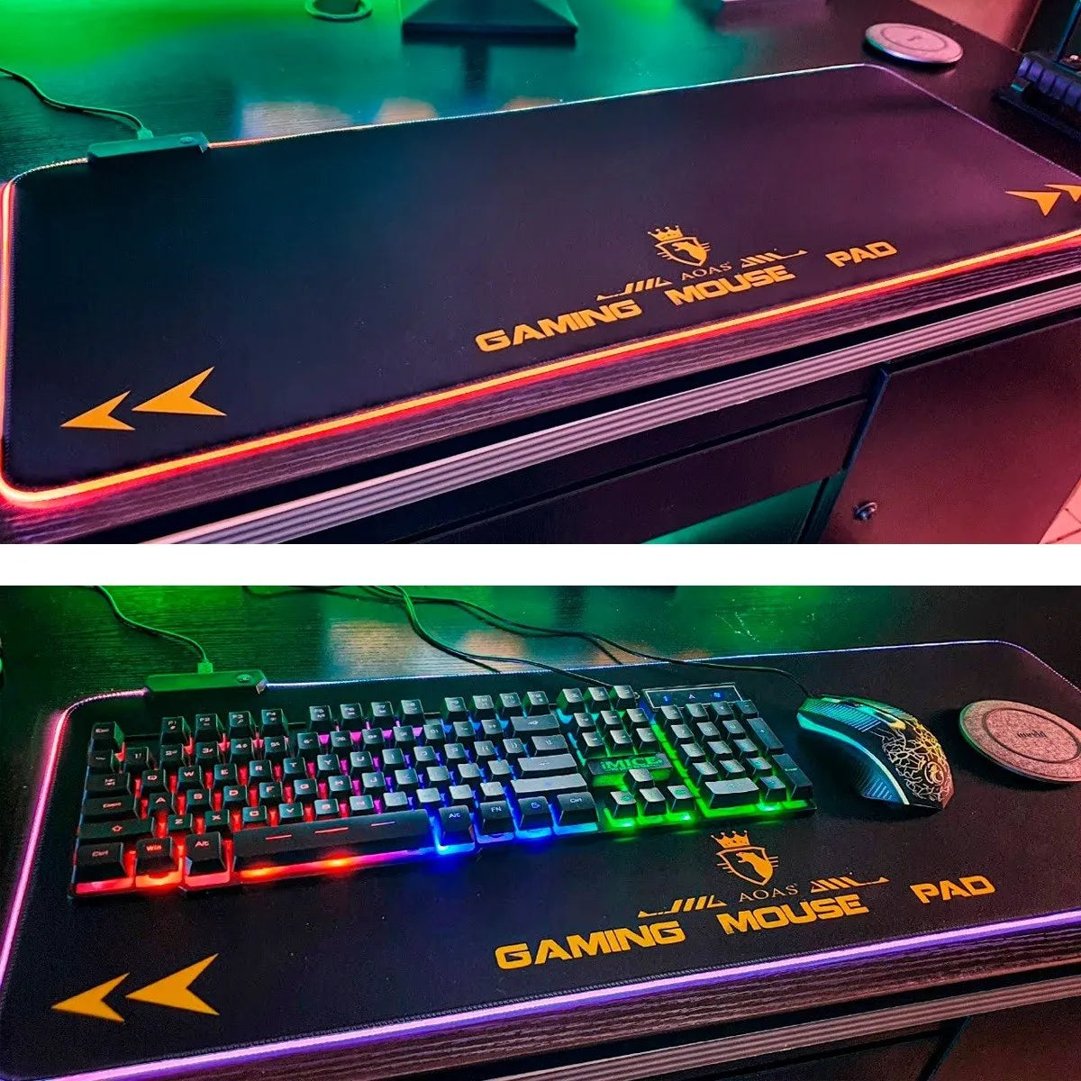 Mouse pad gaming RGB AOAS S4000