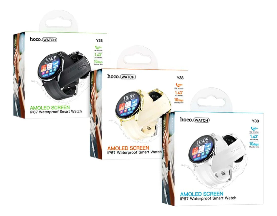 Reloj inteligente Hoco Y38 Amoled Llamadas Ip67