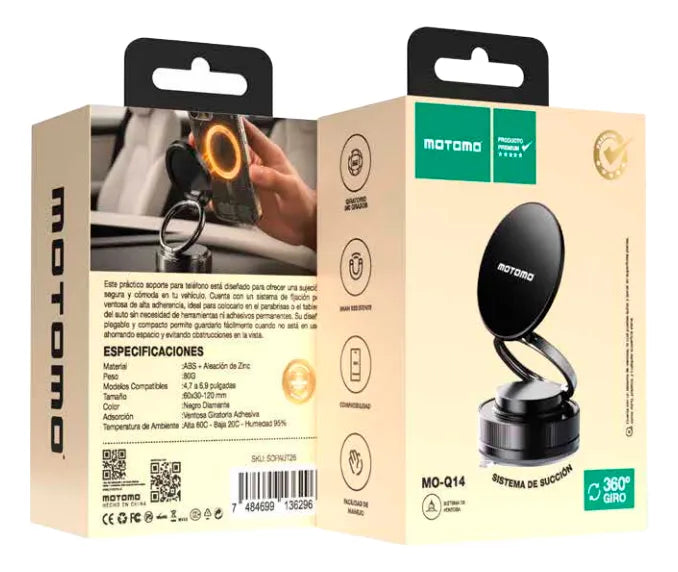 Soporte Magnetico De Panel Motomo Mo-q14 Negro