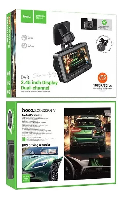 Cámaras para auto delantera y trasera HOCO DV3