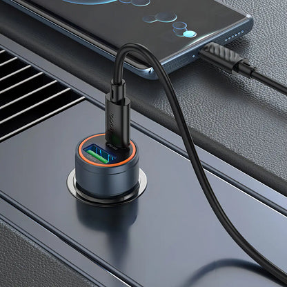 Cargador para automovil 30W con cable tipo c a lightning HOCO Z57A
