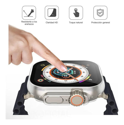 Carcasa Transparente con Vidrio para Apple Watch 49 mm