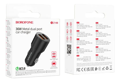 Cargador para auto 18w BOROFONE BZ19B