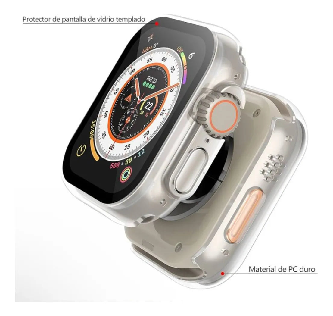 Carcasa Transparente con Vidrio para Apple Watch 49 mm