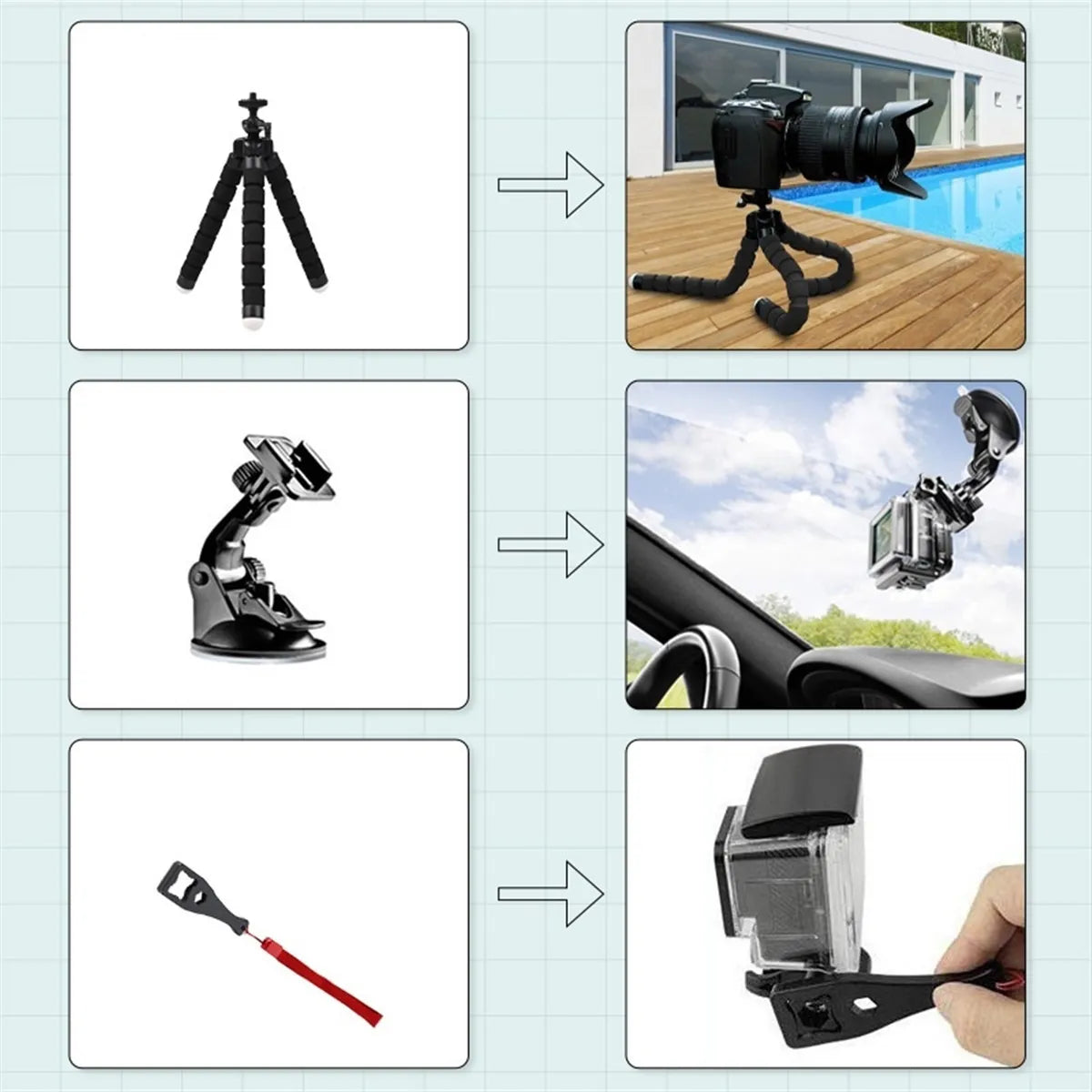 Kit de 23 accesorios para Cámara Go Pro