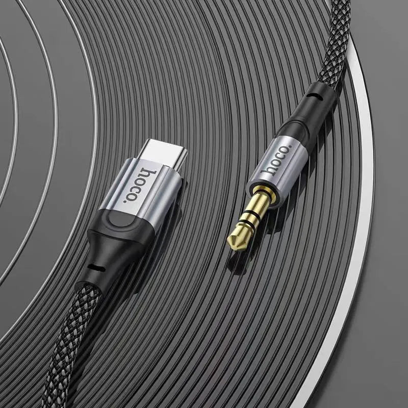 Cable Hoco UPA26 Auxiliar Audio 3.5mm Tipo C 1m Negro