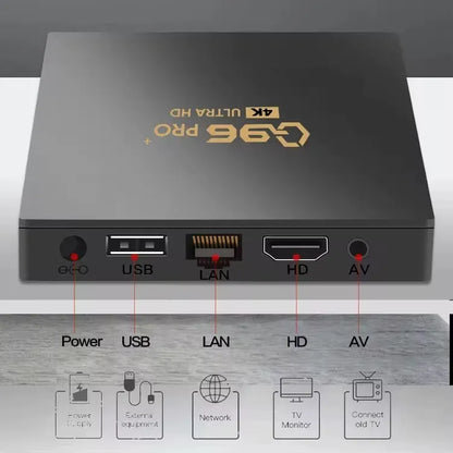 Tv Box Q96 4K Ultra HD android TV