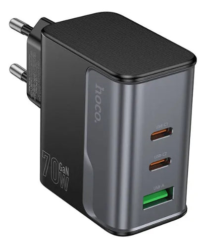 Cargador HOCO CS75a 70W 3 puertos USB-C mas 1 USB mas cable